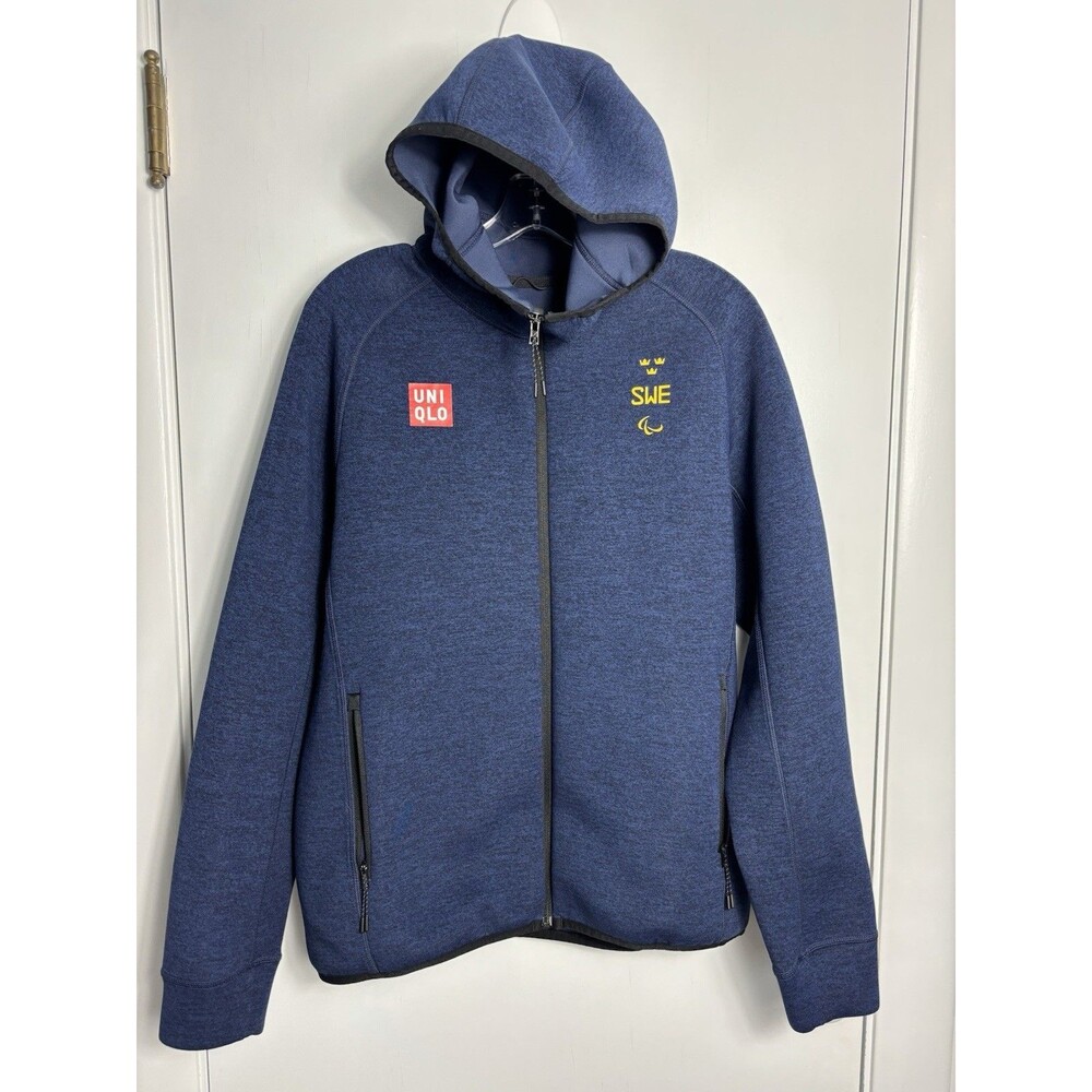 Uniqlo Sweden Olympic Team Zip Hoodie Zip Jacket Men's Size Medium Blue Yellow